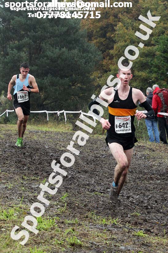 Junior men, National Cross Country Relay Champs., Berry Hill Park, Mansfield.  Photo: David T. Hewitson/Sports for All Pics
